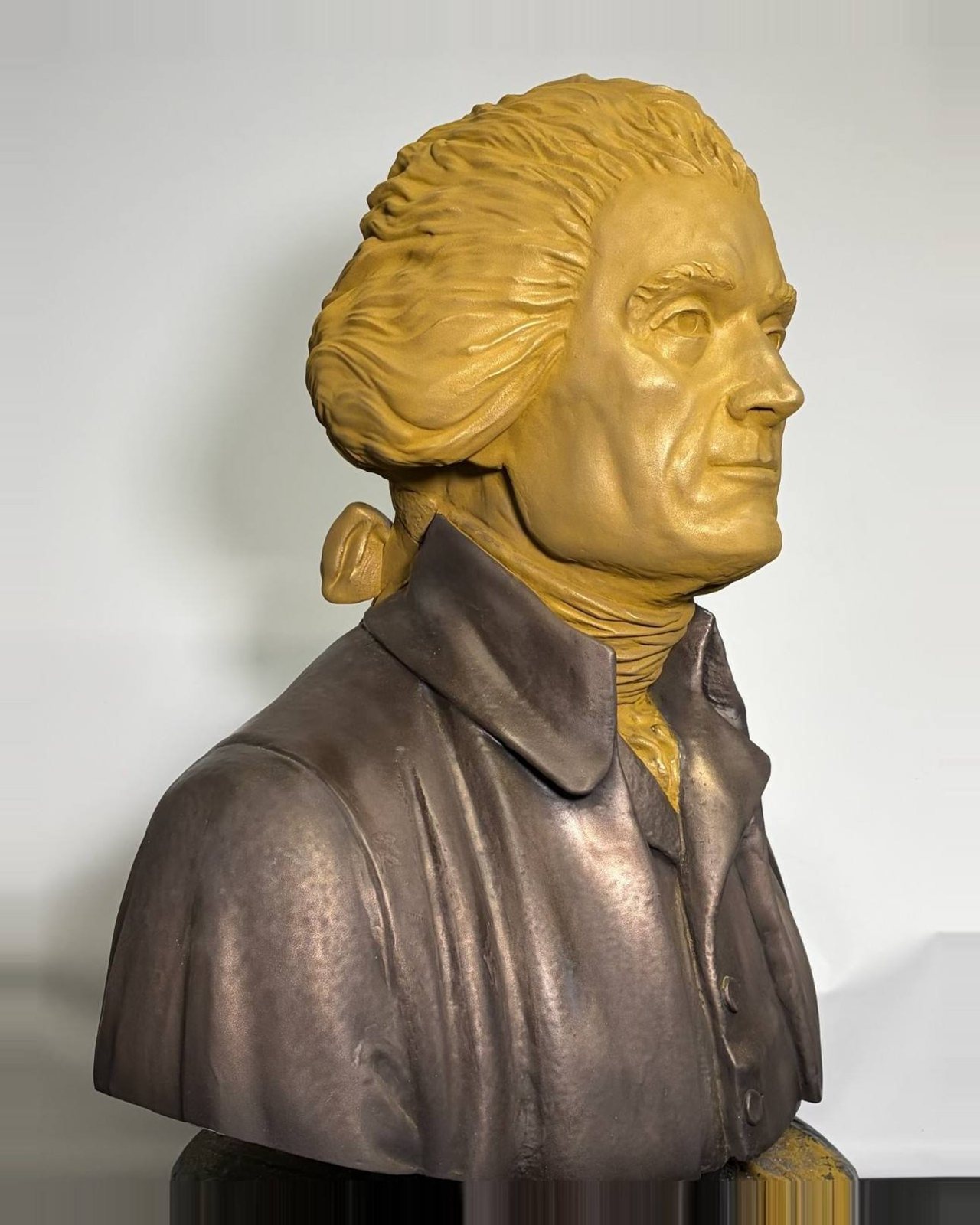 Jefferson bust, three-quarter view