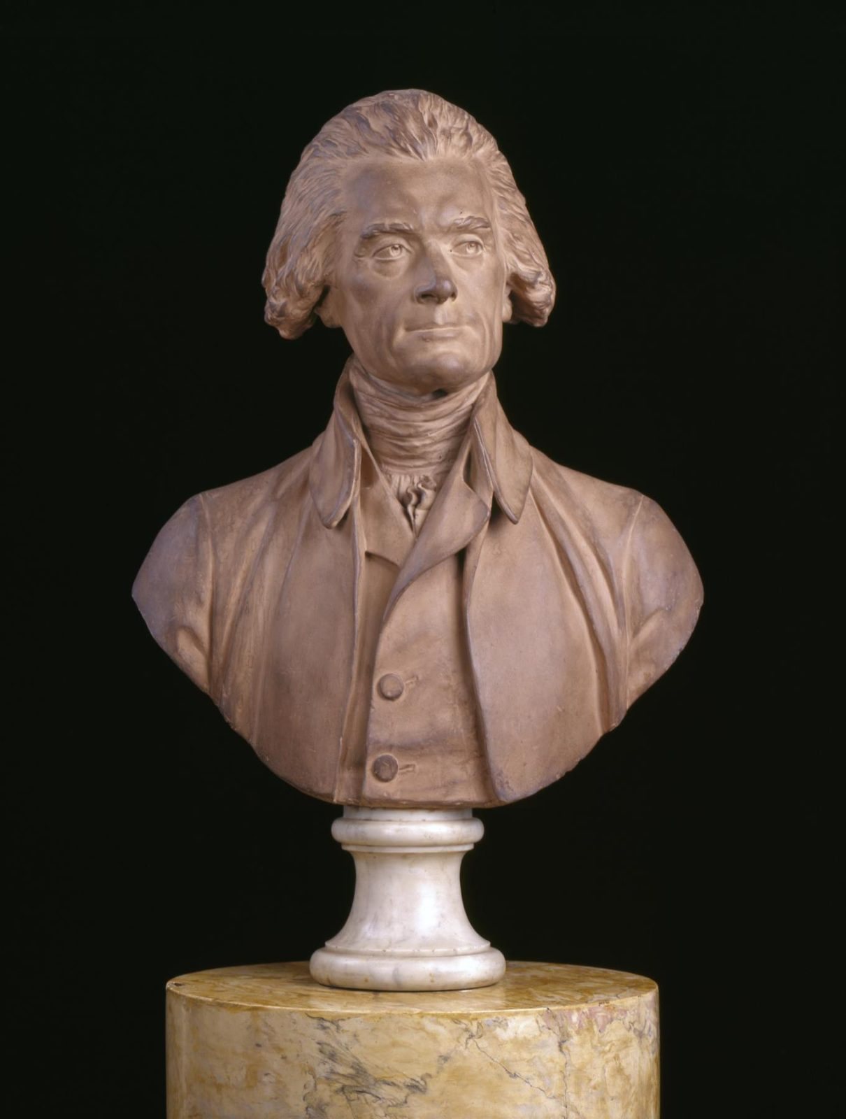 Jean-Antoine Houdon, plaster bust of Thomas Jefferson, 1789